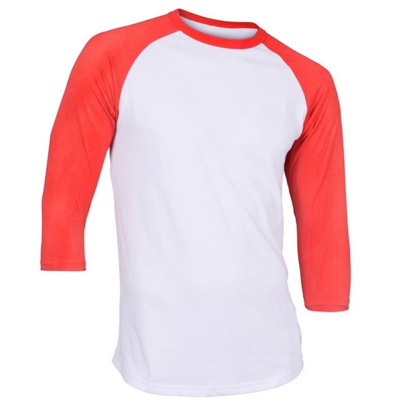 Cotton 3/4 Sleeve Jersey Style T-Shirt