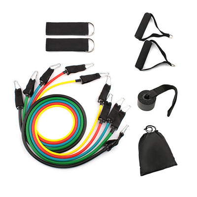 11 Pc Set Resistance Bands Home Workout Bundle