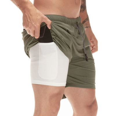 2 in 1 Integrated Compression Training Shorts