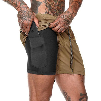 2 in 1 Integrated Compression Training Shorts